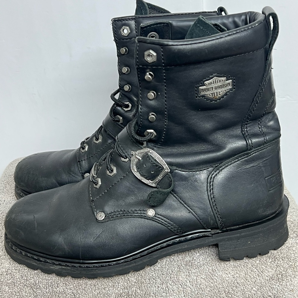 Harley-Davidson® Men's Faded Glory 8-Inch Motorcycle Black Boots D91003 SIZE 11M
